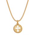 thumbnail image 1 of Symbols Of Faith Budded Cross Pendant Necklace 20", 1 of 2