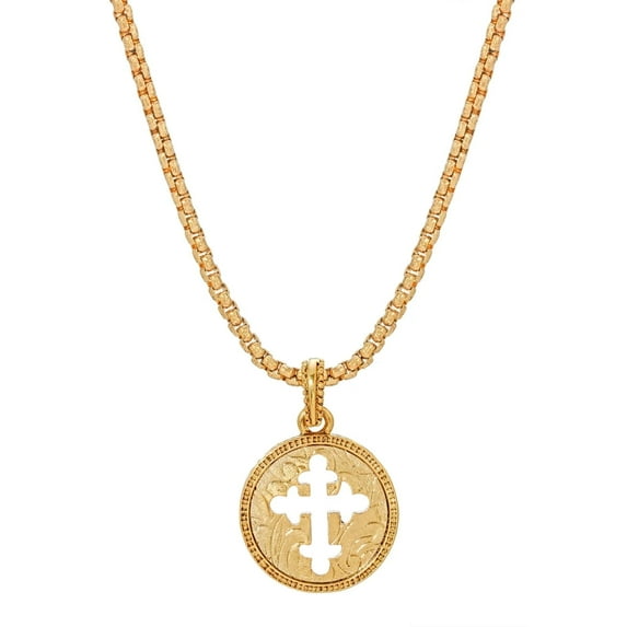 Symbols Of Faith Budded Cross Pendant Necklace 20"