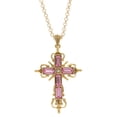 thumbnail image 1 of Symbols Of Faith Cavlariae Crystal Cross Pendant Necklace 18 + 3 Extender, 1 of 2