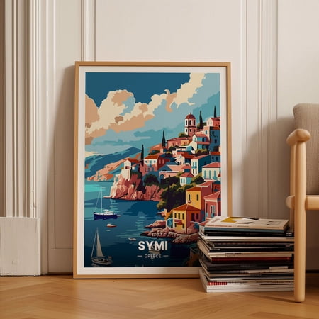 Symi Greece Travel Poster Greek Island Wall Art C20671
