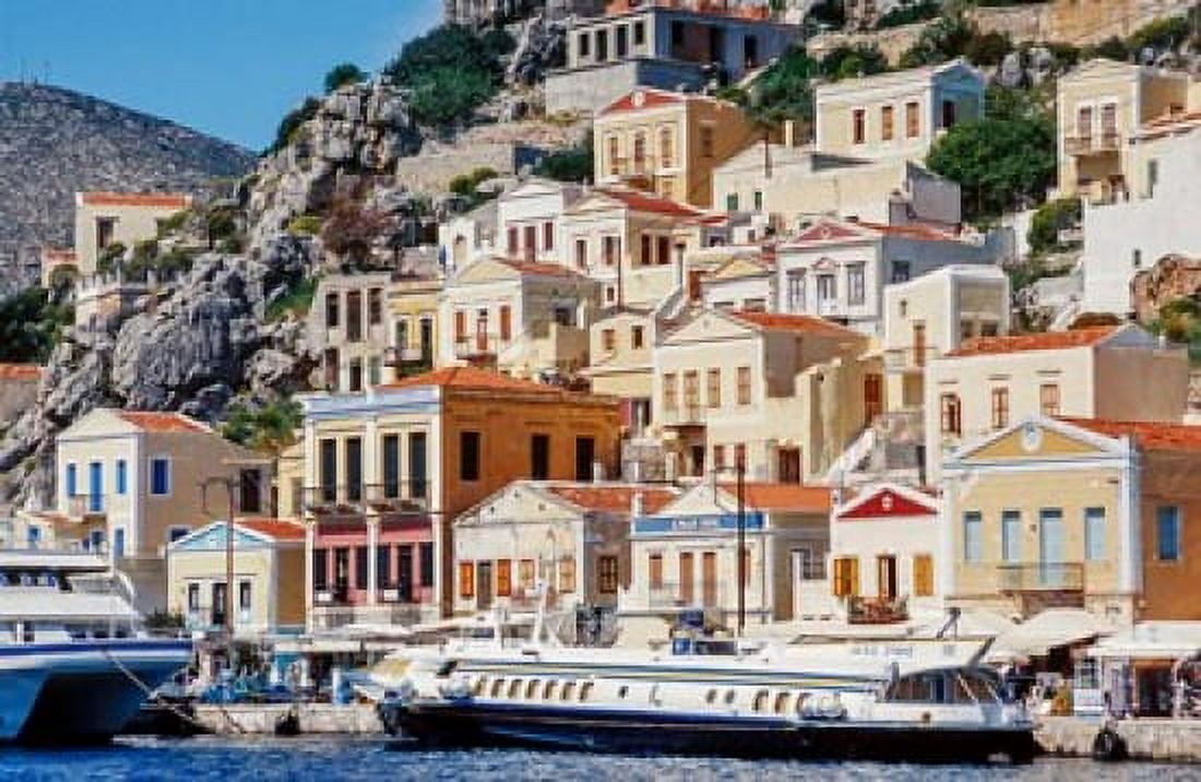 Symi Island Greece Canvas Art - Ali Kabas DanitaDelimont (34 x 22)