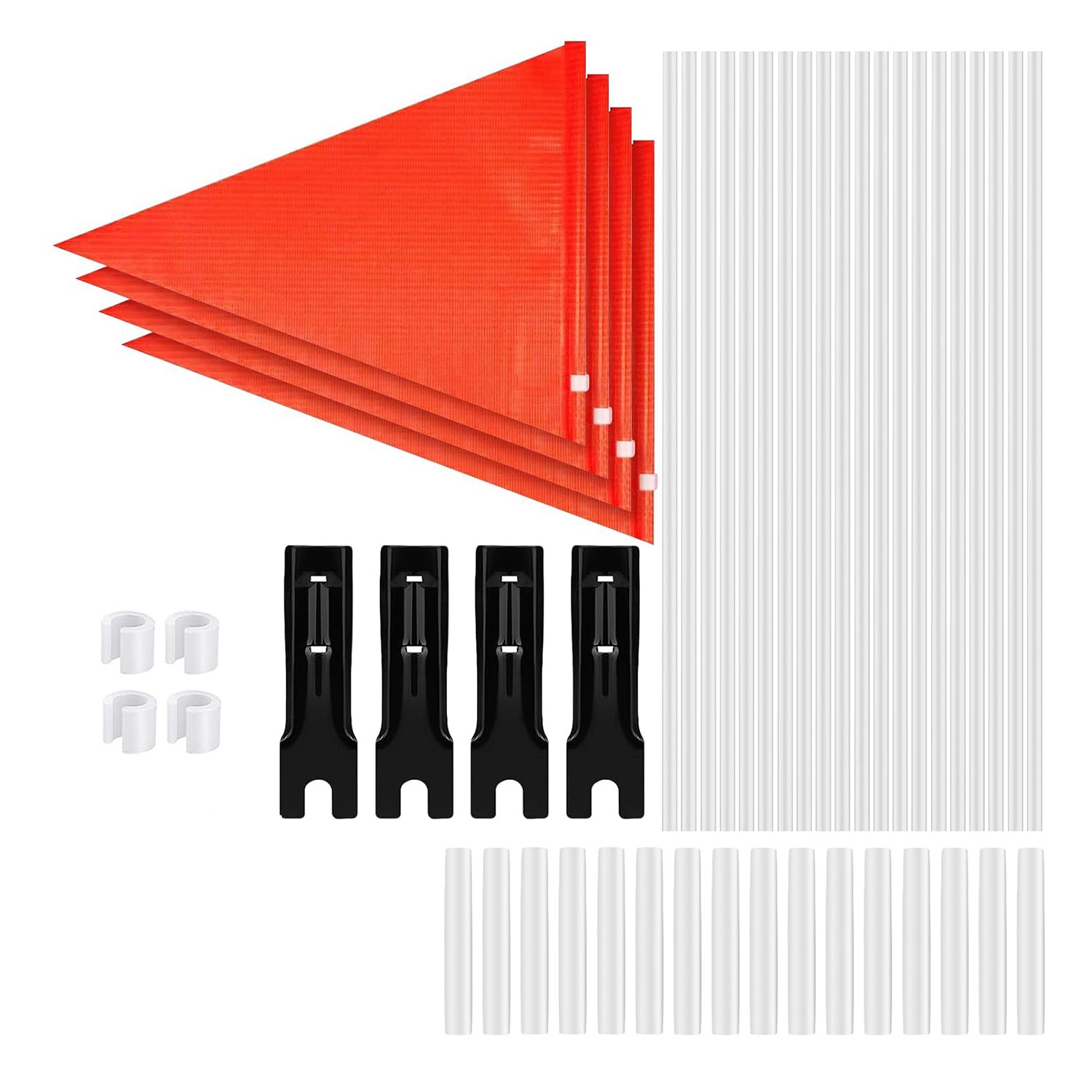 Symkmb 1 Set 6Ft Bike Safety Flag with Pole and Mounting Bracket