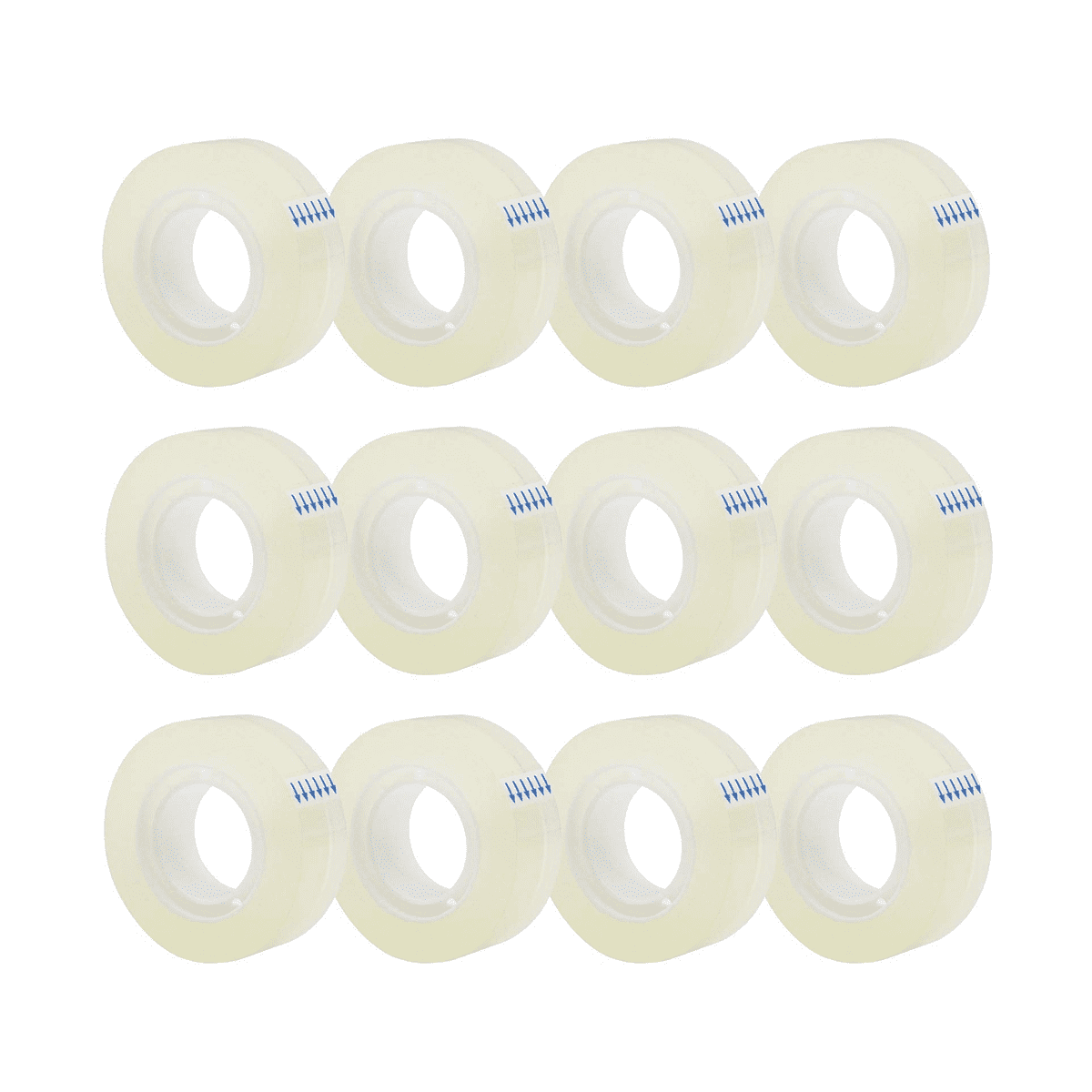 Symkmb 12 x Transparent Tape Refills, Clear Tape, All Transparent