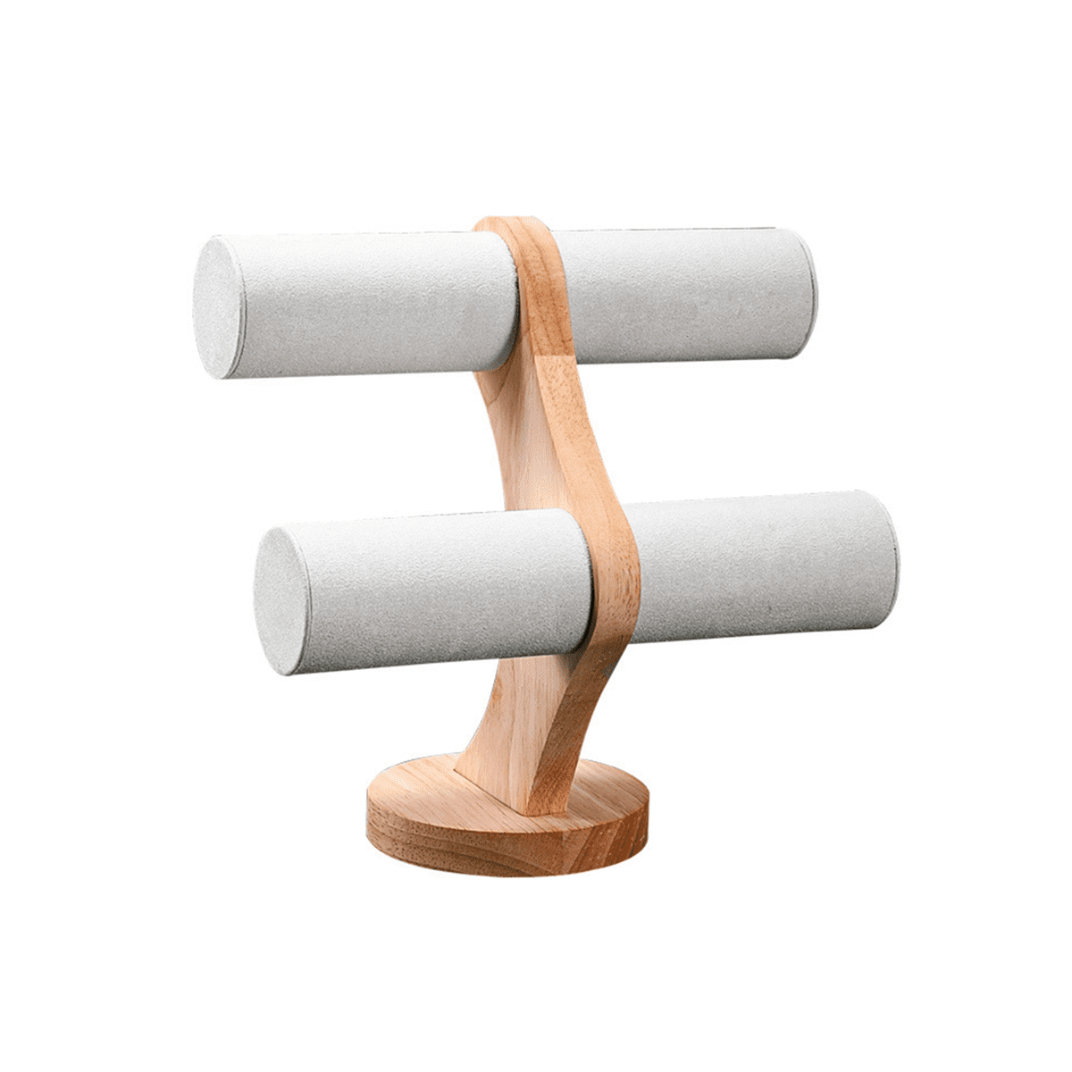 Symkmb 2Layer Solid Wood Jewelry Display Stand Bracelet Watch