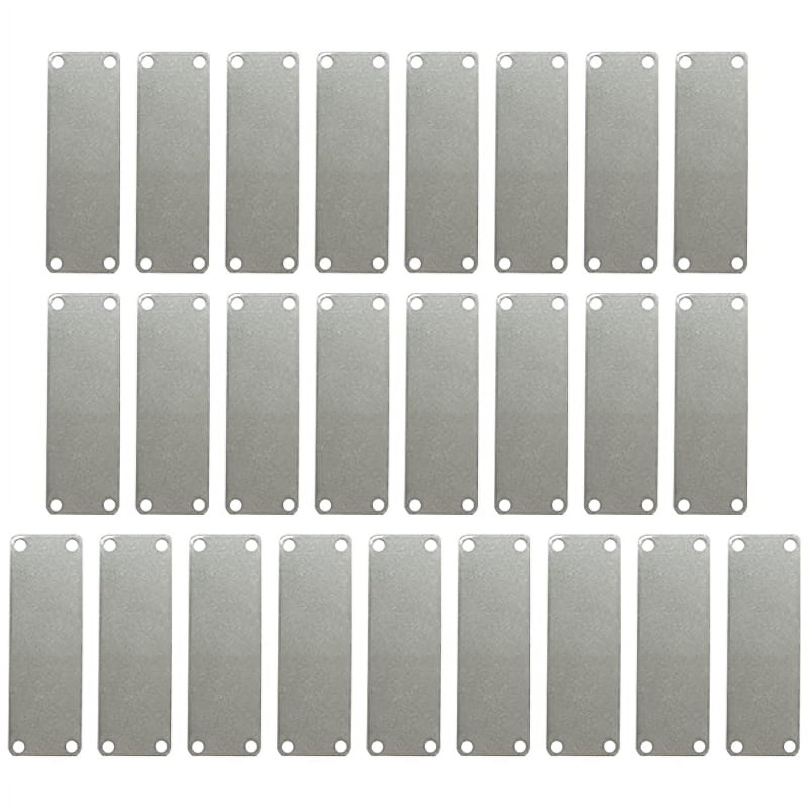 StayMax Oval Stamping Blanks with Hole Aluminum Blank Tags 25 Pack (Silver)