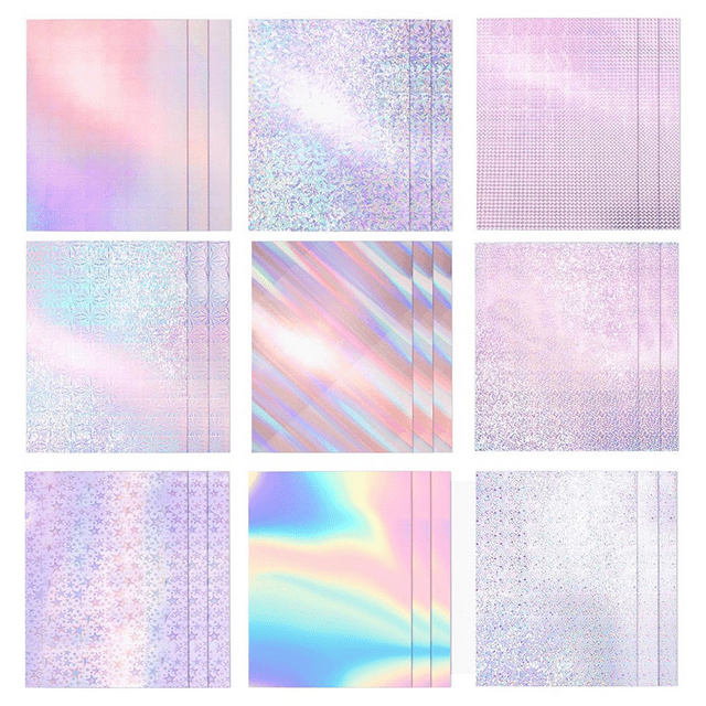120 Sheets Holographic Cardstock 8.5 X 11, 250gsm/92lb Metallic