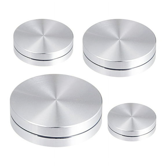 Symkmb 4 Pack Ceramic Pottery Throw Trimming Rotary Tools, 25mm/30mm/38mm/45mm Pottery Turntable for Artists Metal Silver