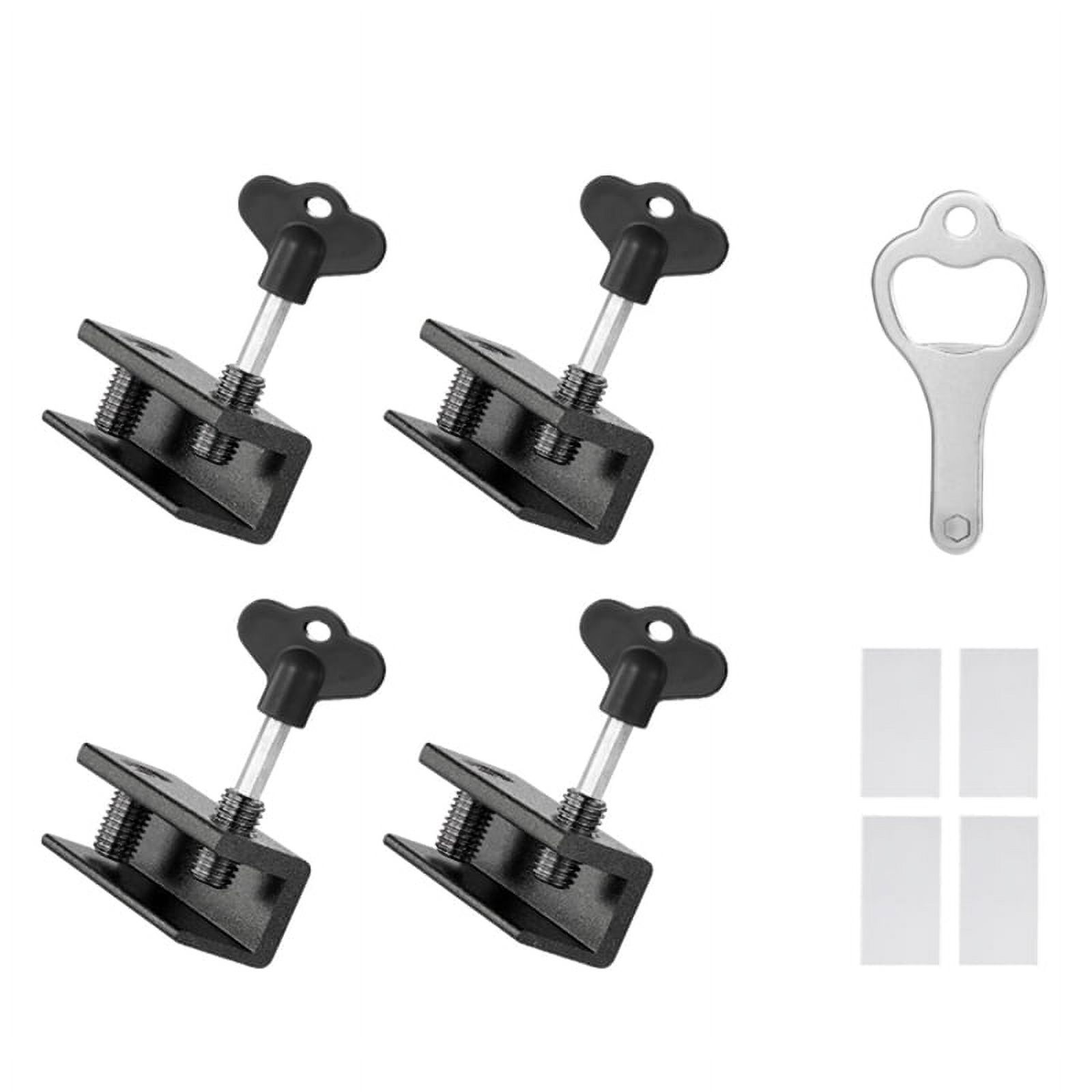 Symkmb 4 Sets Window Locks, Sliding Window Locks with Key for Vertical
