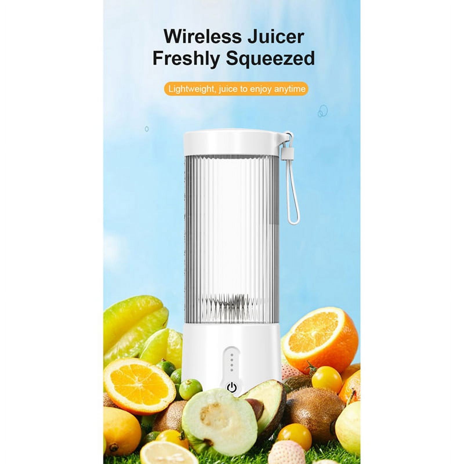 Symkmb 450ML Rechargeable Mixers Fruit Juicers Mixer 6 Blades Portable