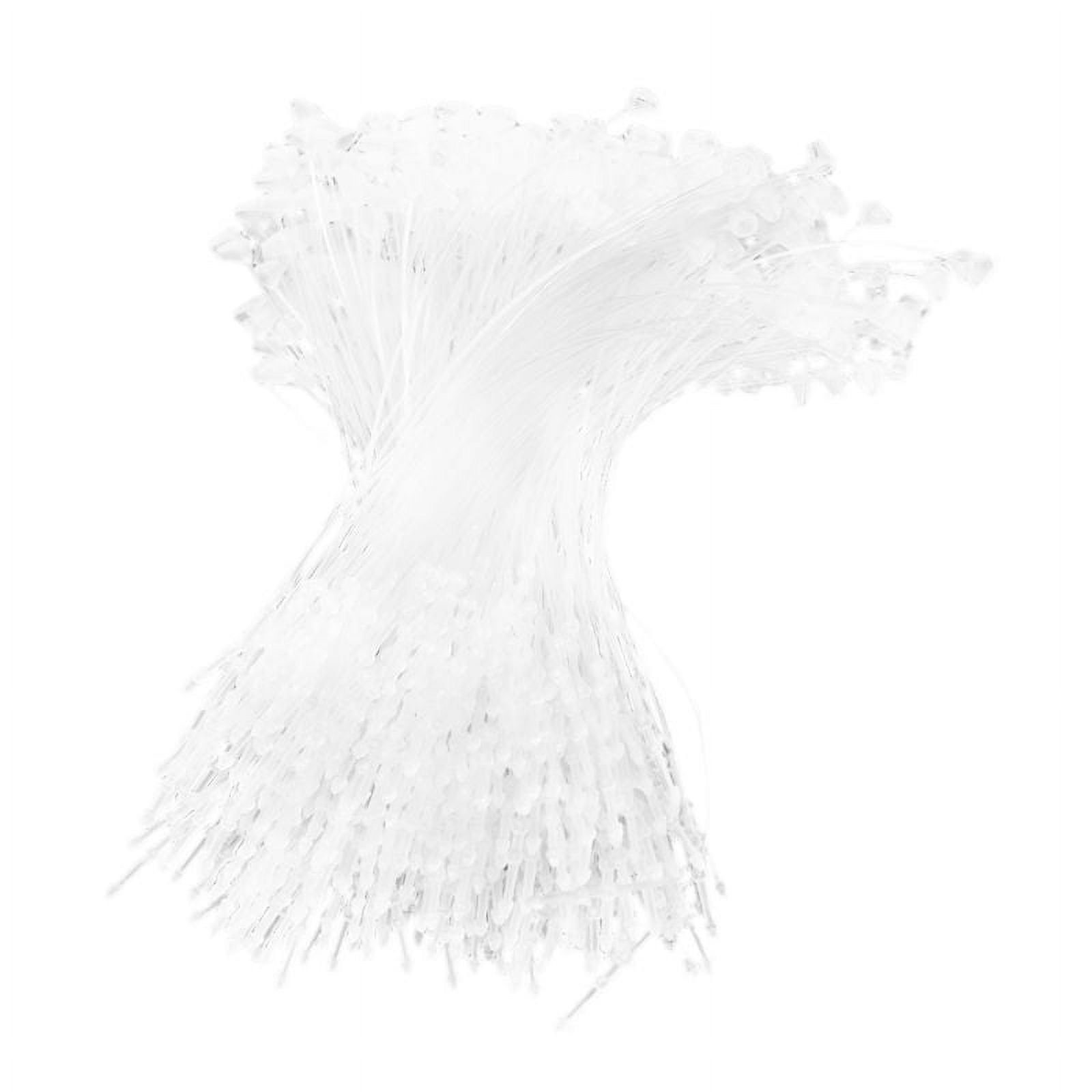 Symkmb 500 Pieces White Snap Lock Pins Loop Price Tag Fastener 5" 130mm