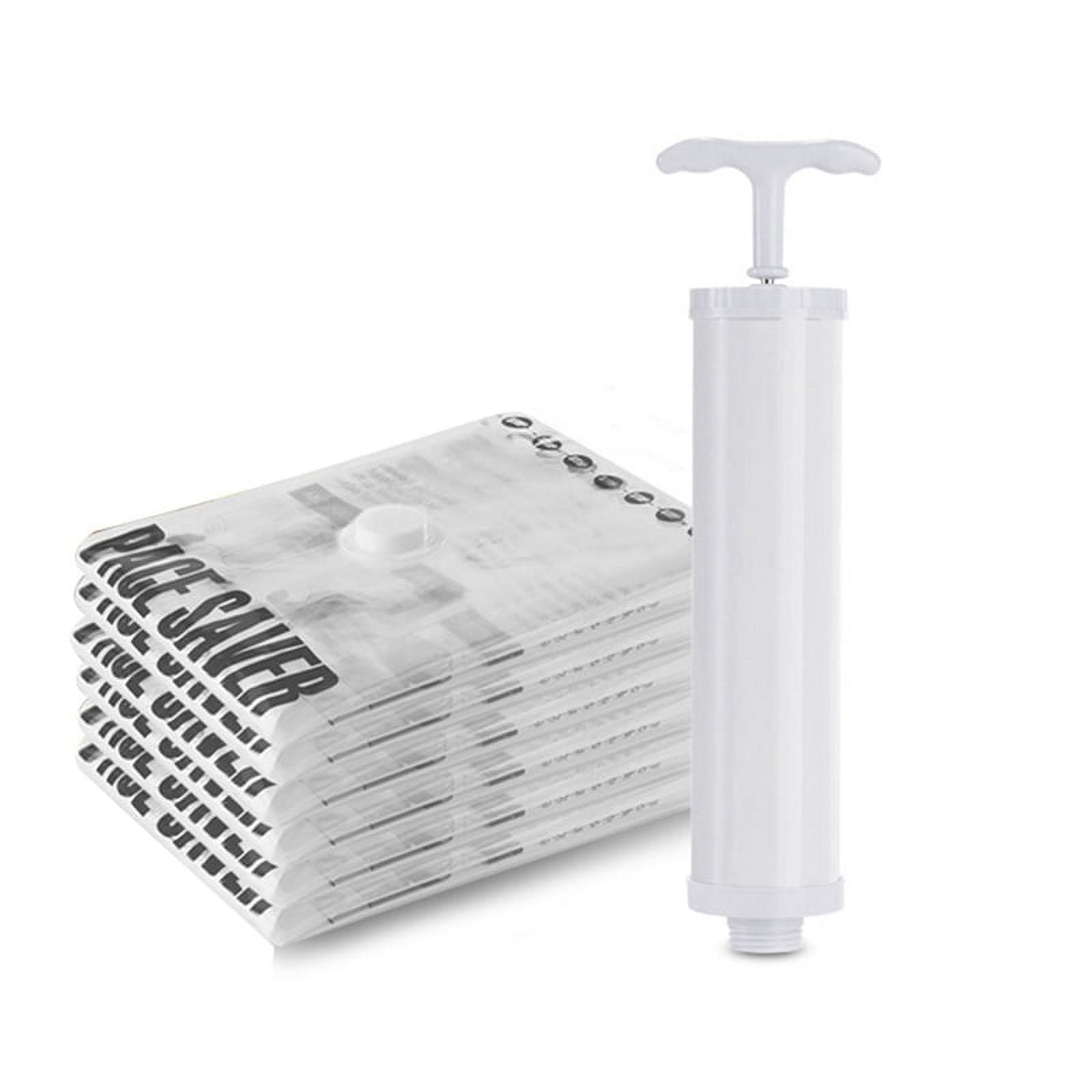 Symkmb 6X Vacuum Storage Bags , Sealer Compression Bags with Travel Hand Pump for Blankets, Comforters, Clothes Storage L PA+PE