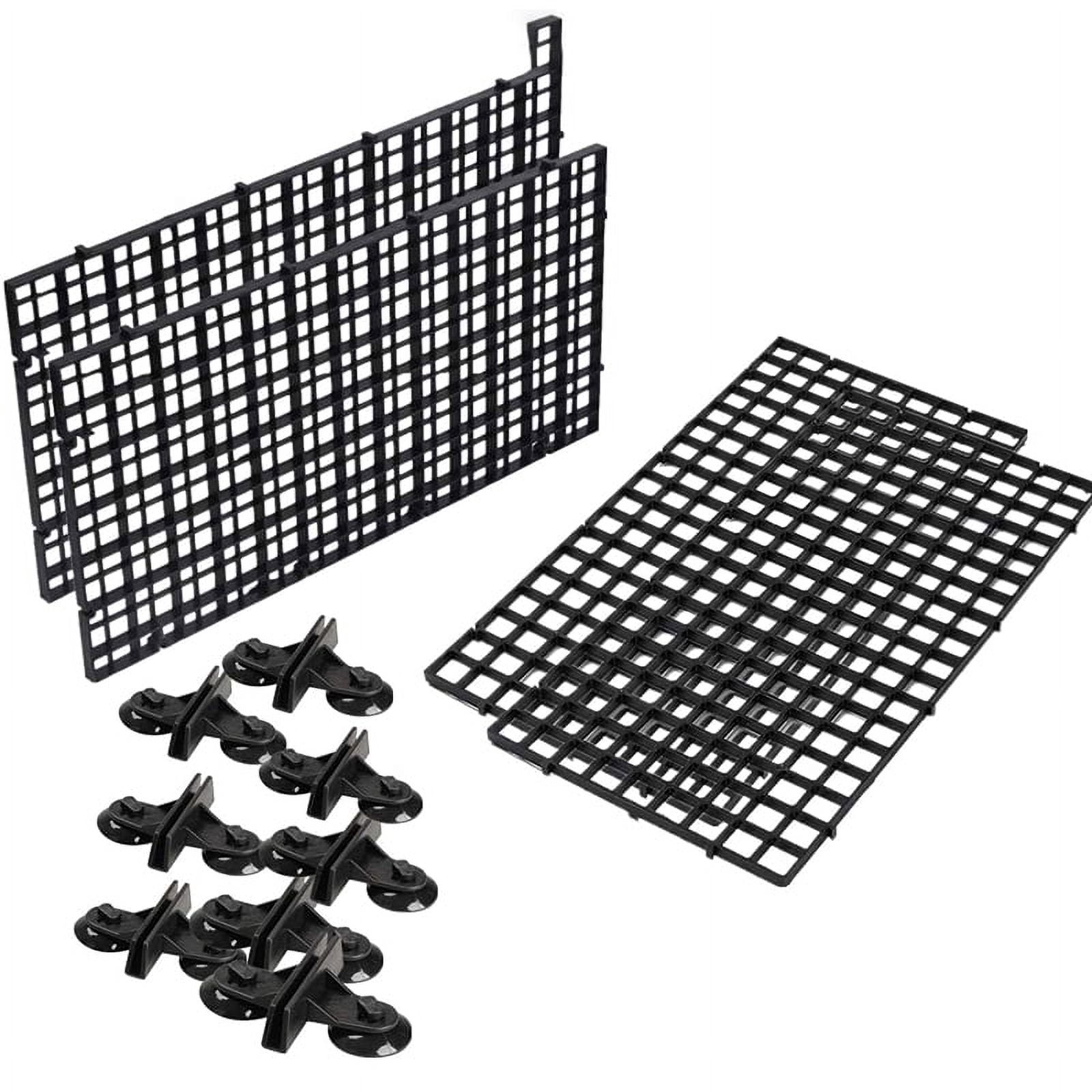 Symkmb Aquarium Divider Tray Plastic Mesh Aquarium Egg Box Light