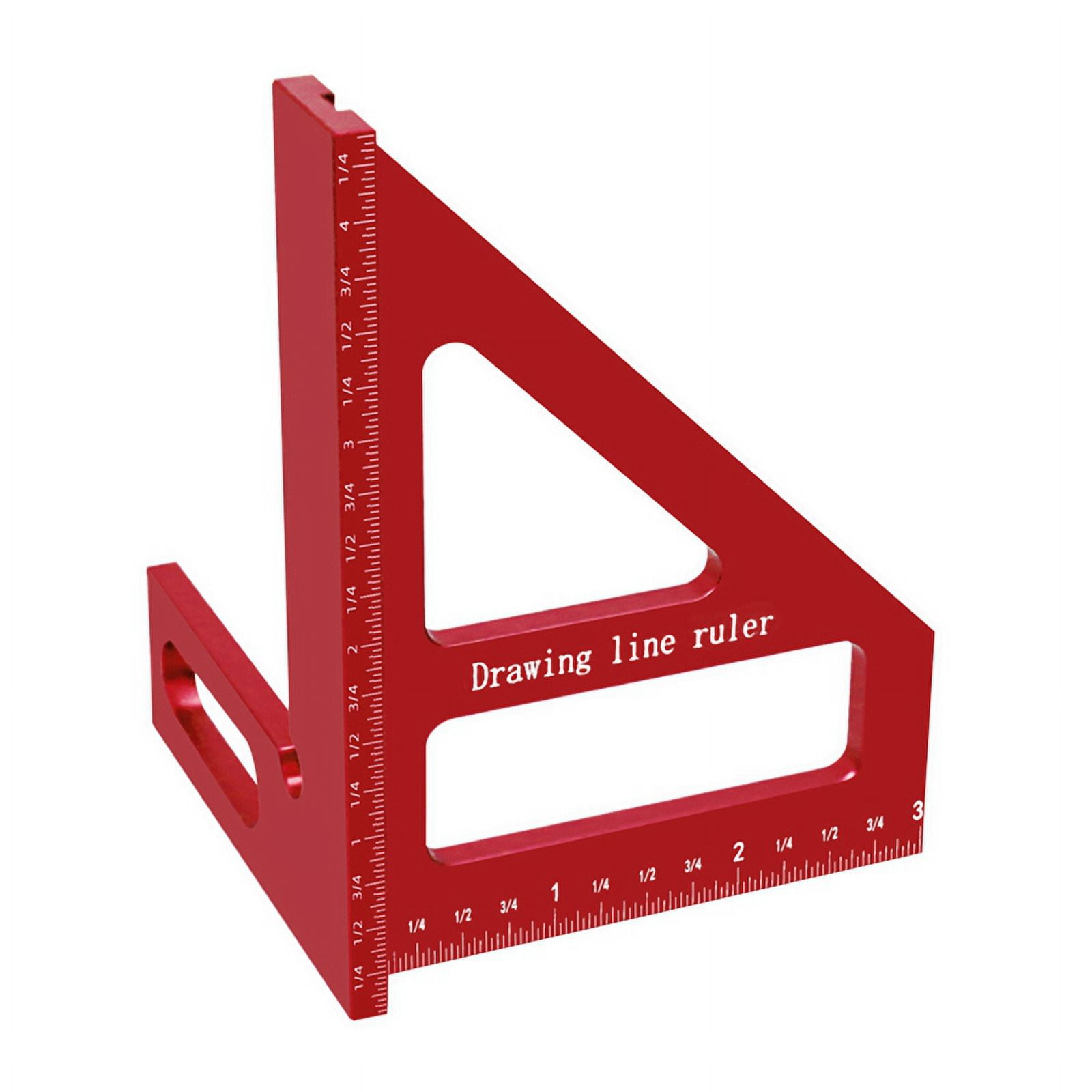 Symkmb Carpenter Square Aluminum Miter Triangle Ruler Precision Hole