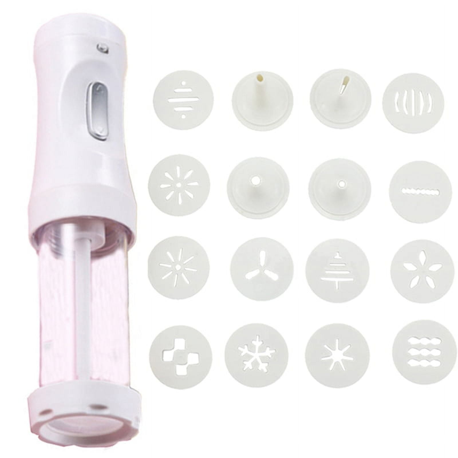 Symkmb Electric Cookie Press Churros Maker with 12 Discs and 4 Icing