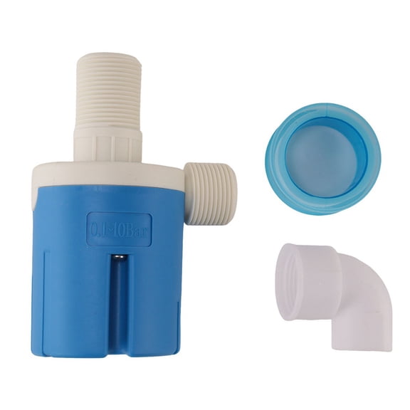 Symkmb Fully Automatic Water Level Control Float Valve Auto Shut Off Ball Mini Float Valve Automatic Water Level Controller plastic Blue