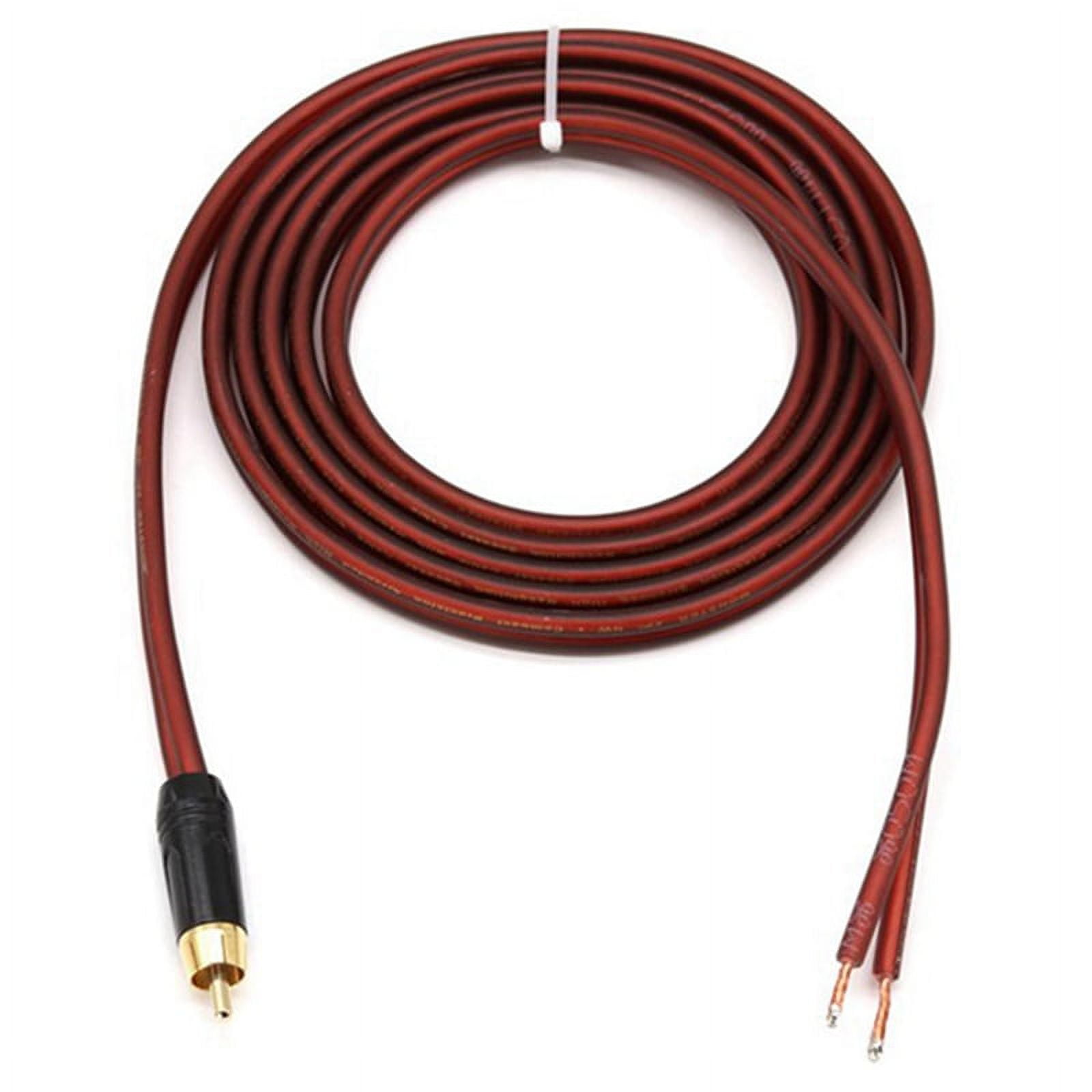 Symkmb RCA Speaker Cable Bare Wire Speaker Wire to RCA Plug,Replace RCA