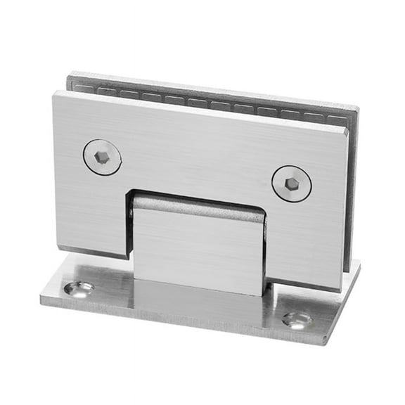 Symkmb Shower Glass Door Hinges 90 Degree Bathroom Gate Clamp Shower Room Accessories for 8-12 mm Glass Door stainless steel Silver