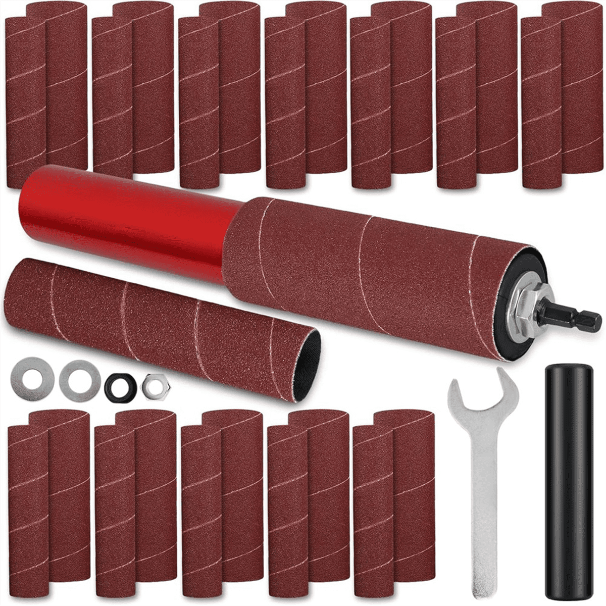 Symkmb Spindle Sander Adapter for Drill, HandHeld Sanding Drum for Drill Presses and Power