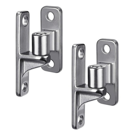 Symkmb Stainless Steel Gate Hinges, 2set Wall Mount Gate Hinges for Farm Gates, with Non-Welding Chain Link Fence Parts 5/8Inch Stainless steel Silver
