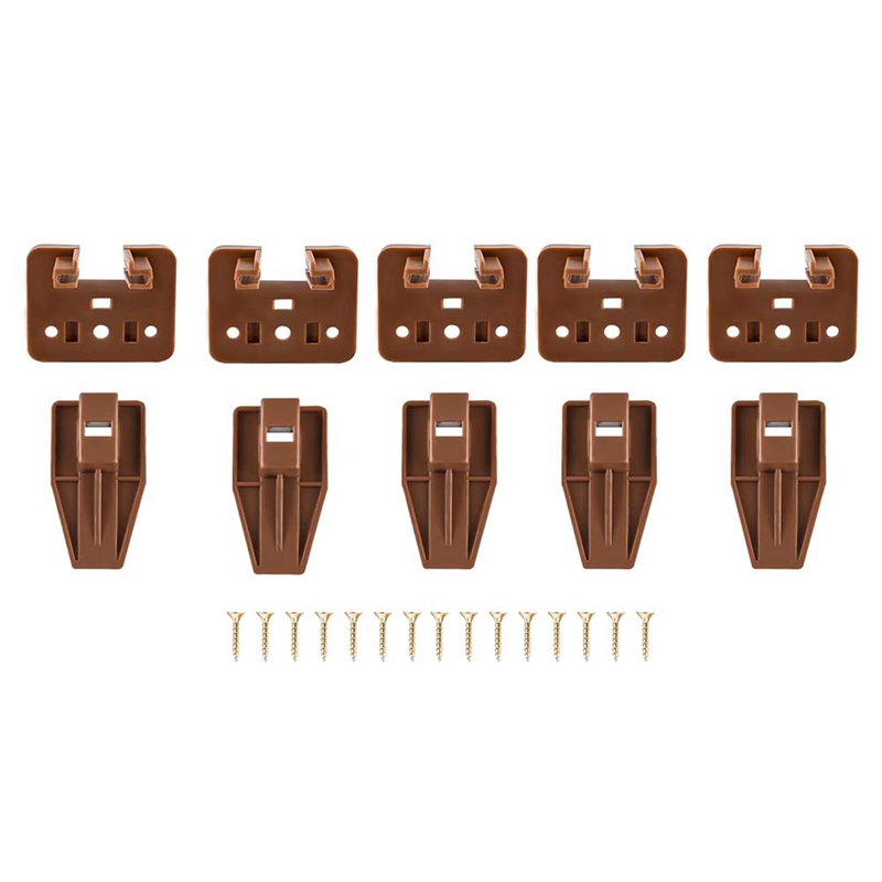 Symkmb Track Guides Drawer Track Guide and Glides, 5 Sets of Dresser Center Mount Plastic Drawer