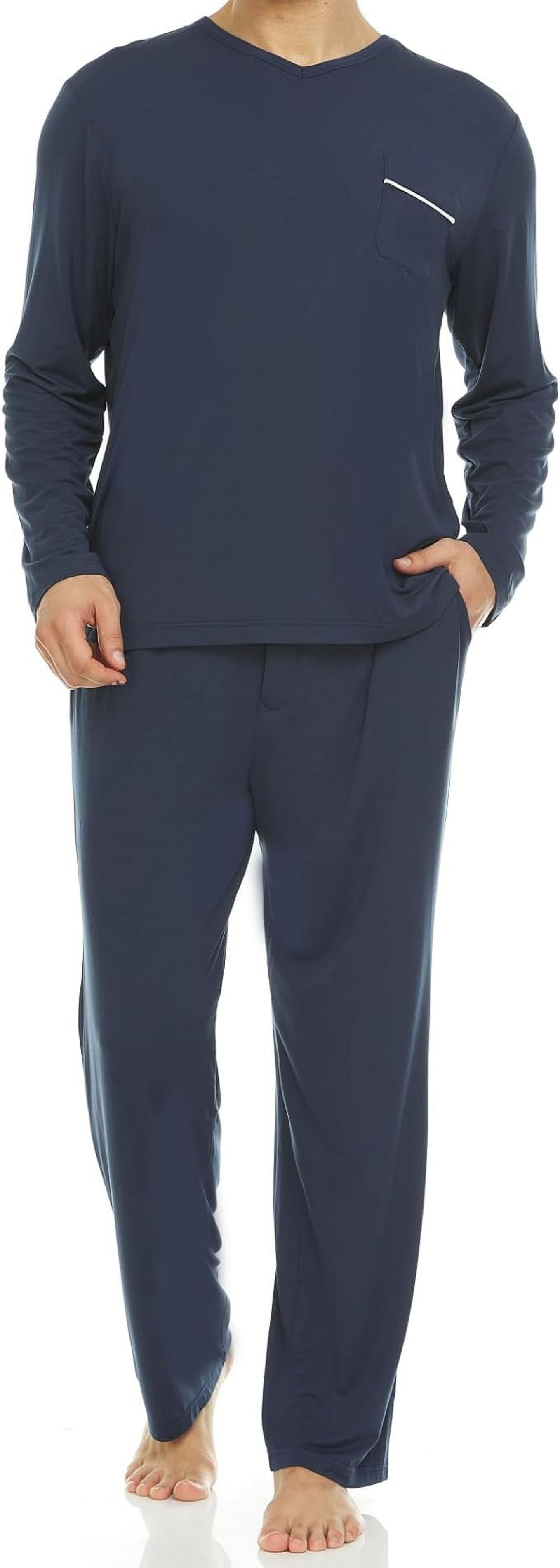 Symmar VNeck Pullover Pajamas for Men Soft Micromodal Pajamas men
