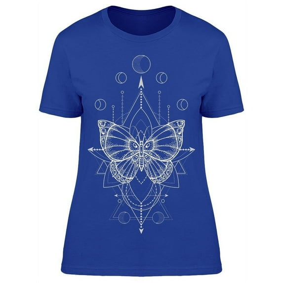 Symmetric Butterfly And Triangle T-Shirt Women -Image by Shutterstock, Female XX-Large