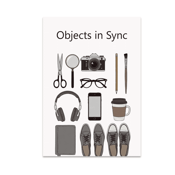 Symmetric Collage Wall Art - Modern Graphic Art Enthusiast - 13x19 Poster Print