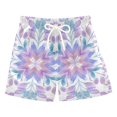 thumbnail image 1 of Symmetrical Floral Pattern with Gardient Color Swim Trunks Board Shorts Beach Pants Bathing Bottoms XS, 1 of 8