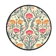 thumbnail image 1 of Symmetrical Flowers Designs Memory Foam Bath Mat 36" Absorbent Rug with Non Slip Base and 4 Bonus Pads, 1 of 6
