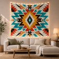 thumbnail image 1 of Symmetrical Geometric Pattern on Cream Background, Dramatic Boho for Boho Decor Lovers, Radiating Arrow Wall Art, Housewarming Gift Tapestry Wall Hanging for Living Room and Bedroom, 1 of 7