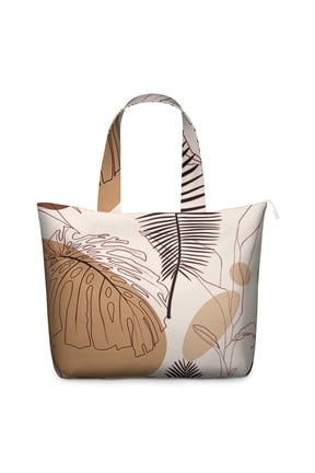 Symmetrical Plaid Travel Duffel for Women, Boho Rustic Tote Bag with Abstract Tribal Patterns and Earthy Aesthetic, Multipurpose Weekender for Short Getaways