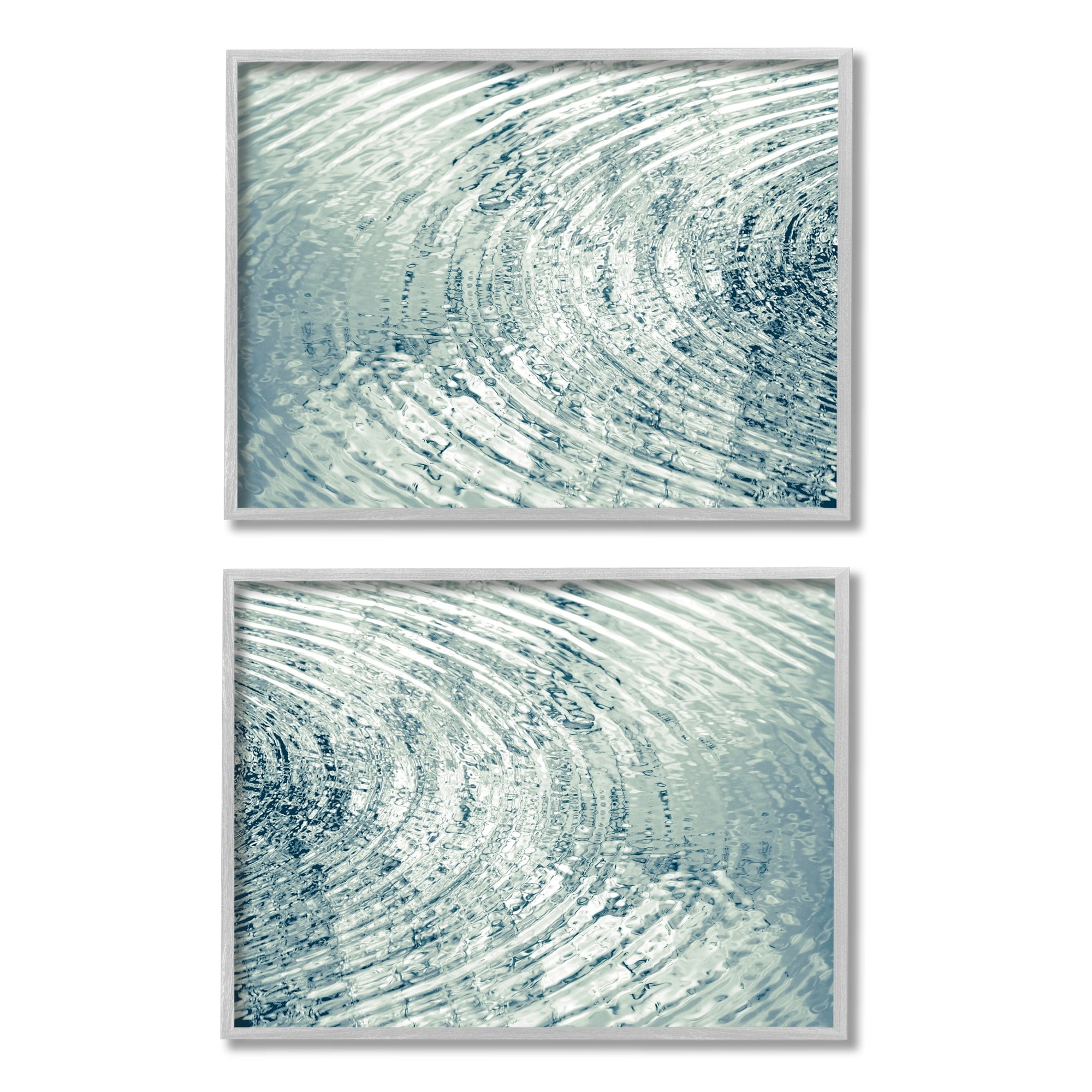 Stupell Industries Symmetrical Ripples in Water Blue Light Reflection,2pc, each 11 x 14,Designed by Maggie Olsen