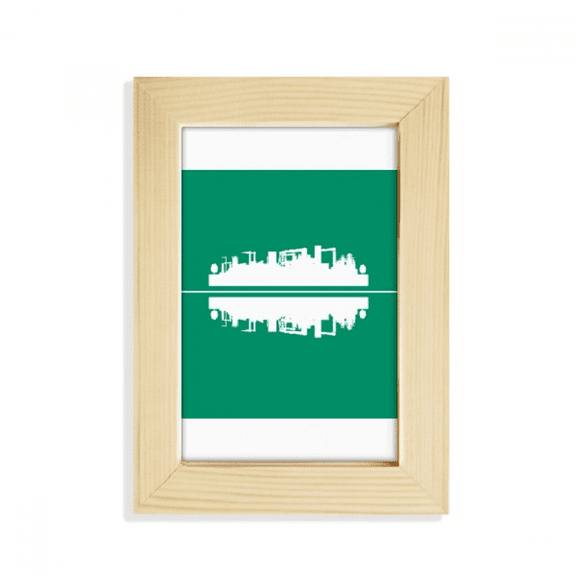 Symmetrical Symbolic Reflection Urban Landscape Architecture Desktop Display Photo Frame Picture Art Painting 5x7 inch