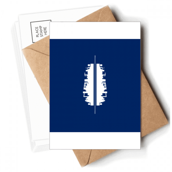Symmetrical Symbolic Reflection Urban Landscape Architecture Postcards Envelopes Blank Note Cards Mailing