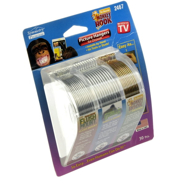 Symmetry 30pc Monkey Hook Assortment