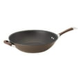 thumbnail image 1 of Symmetry Hard Anodized Nonstick Stir Fry / Wok Pan with Helper Handle - 14 Inch, Chocolate, 1 of 2