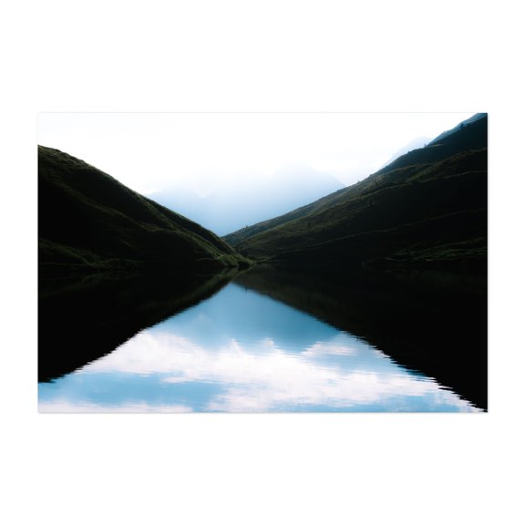 Symmetry of Serenity - Switzerland Photography Landscape Nature Mountain Scenic Minimalist Unframed Wall Art Print 4 x 6 inches
