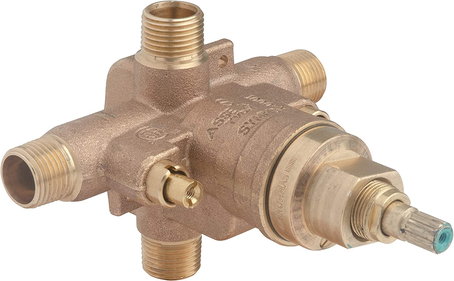 Brass Pressure-Balancing Shower Valve with Safety Stops