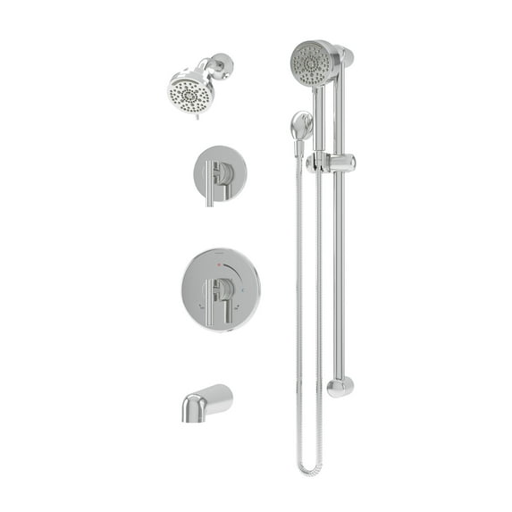 Symmons 3596B15TRM Dia Hydromersion Pressure Balanced Tub And Shower System - Chrome