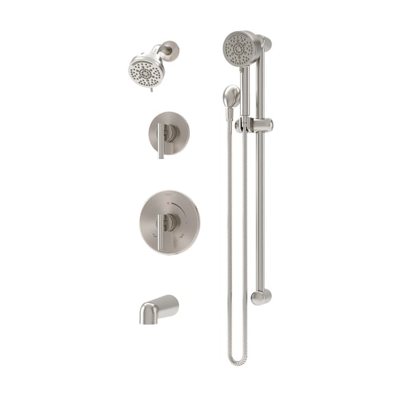 Symmons 3596BSTN15TRM Dia Hydromersion Pressure Balanced Tub And Shower System - Nickel