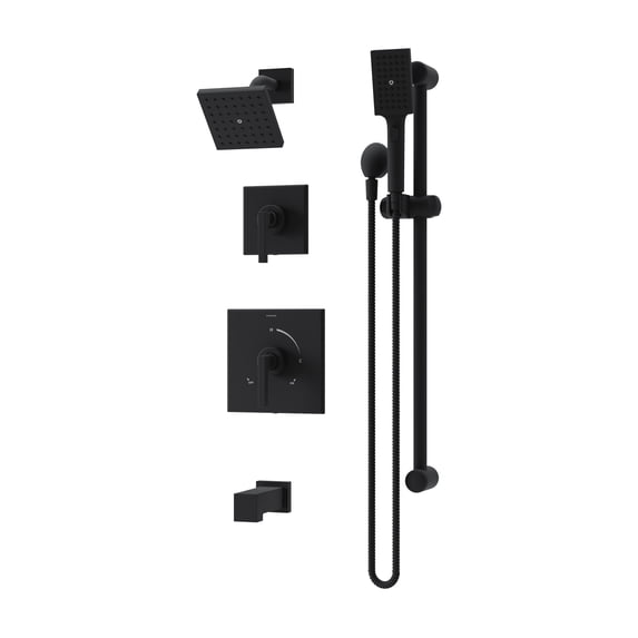 Symmons 3696MB15TRM Duro Hydromersion Pressure Balanced Tub And Shower System - Black