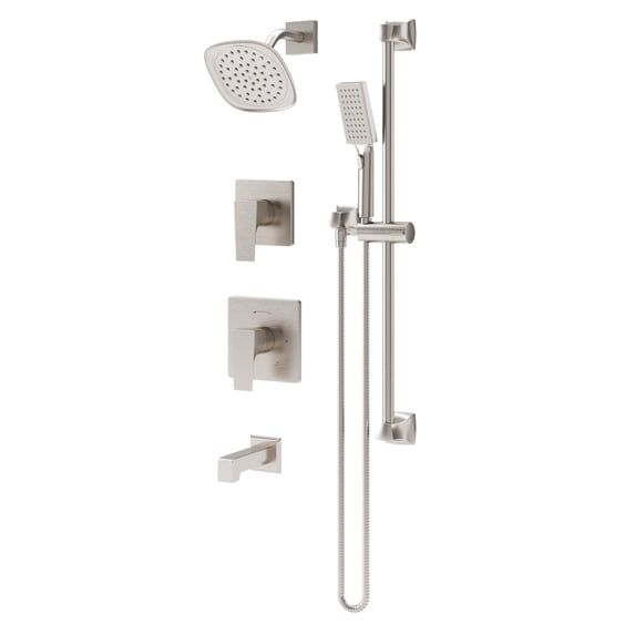 Symmons 4996STN15TRM Verity Hydromersion Pressure Balanced Tub And Shower System - Nickel