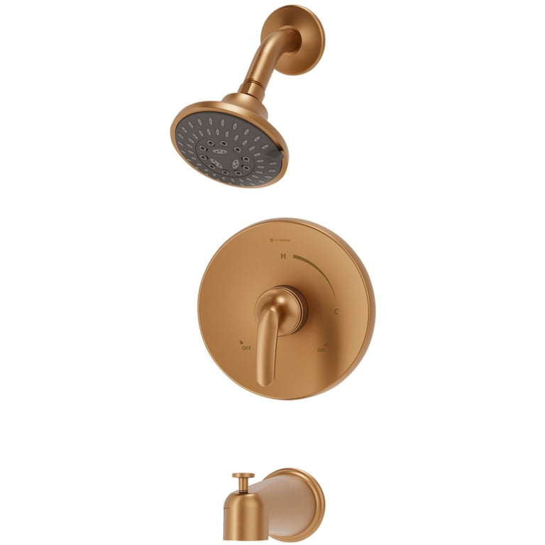Symmons Elm Diverter Tub Spout In Brushed Bronze - 5 7/8 Inch, Brass Construction, Threaded Install