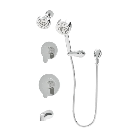Symmons 679615TRM Identity Hydromersion Pressure Balanced Tub And Shower System - Chrome