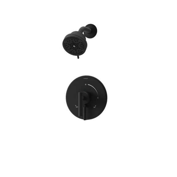 Symmons S3591b15trm Dia Hydromersion Shower Only Trim Package - Black