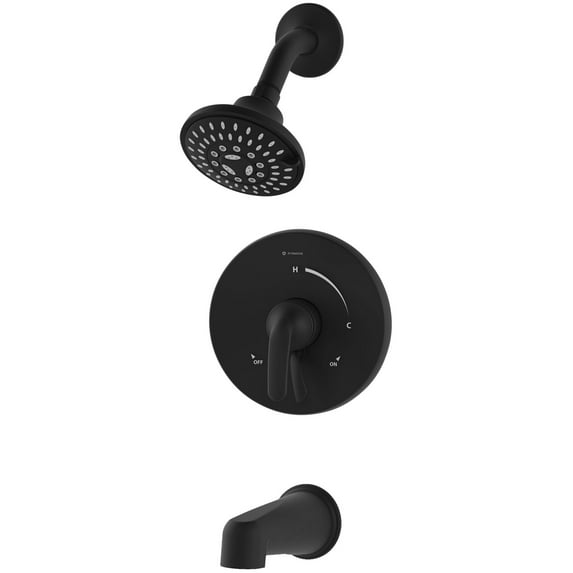 Symmons S5502trm Elm Tub And Shower Trim Package - Black