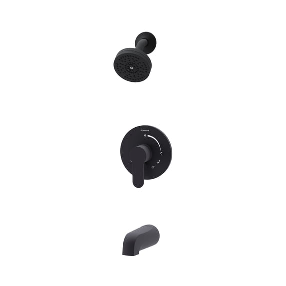Symmons S6792MB15TRM Identity Hydromersion Tub And Shower Trim Package - Black
