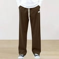 thumbnail image 1 of SYMOID Men's Big & Tall Coffee Casual Pants - Size 3XL, Loose Fit Straight Leg, 98% Cotton 2% Spandex with Drawstring Waist, Comfort Stretch for Daily Wear, 1 of 6