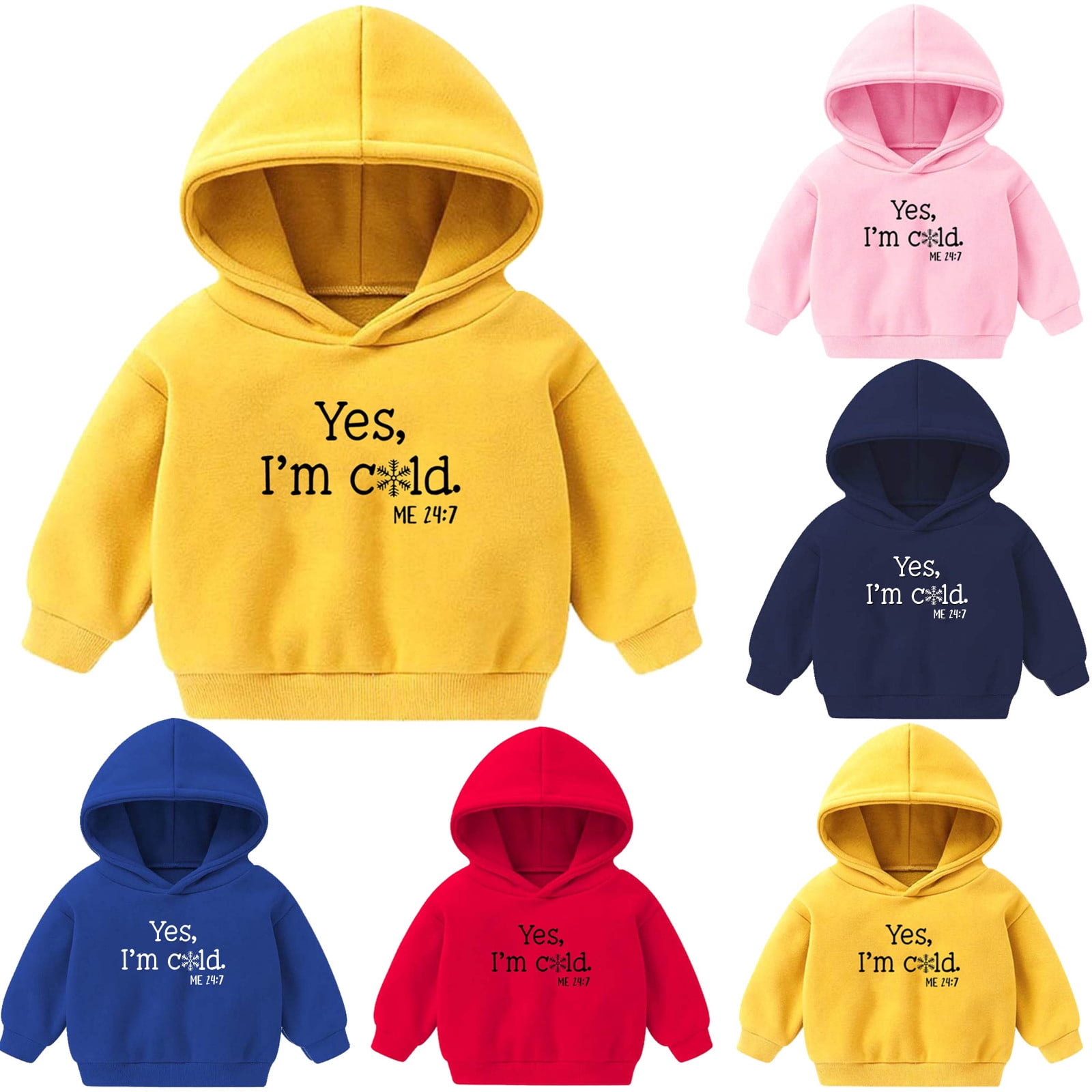 Symoid Hoodies for Toddler Girls Warm Clearance Christmas Gifts Solid