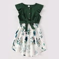 thumbnail image 1 of Symoid Matching Dress for Mother and Baby Girl- Parent-child Summer Fashion Small Flower Print Beach Sleeveless Dress Mother-daughter Suit Kid Baby Girls Casual Dresses Green&2-3 Years, 1 of 7